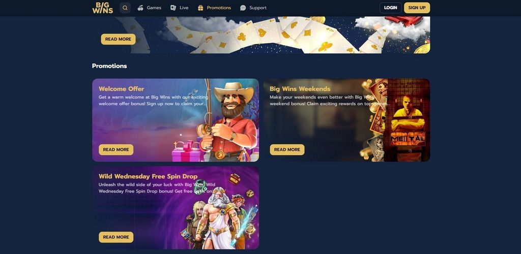 BigWins Casino cashback enhances approximately 20%